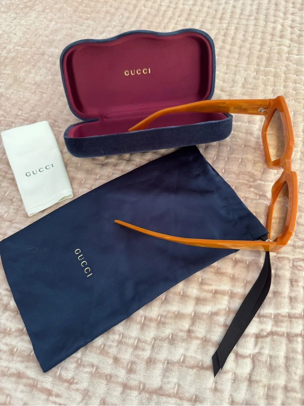 Gucci Amber Square Frame Sunglasses NWOT